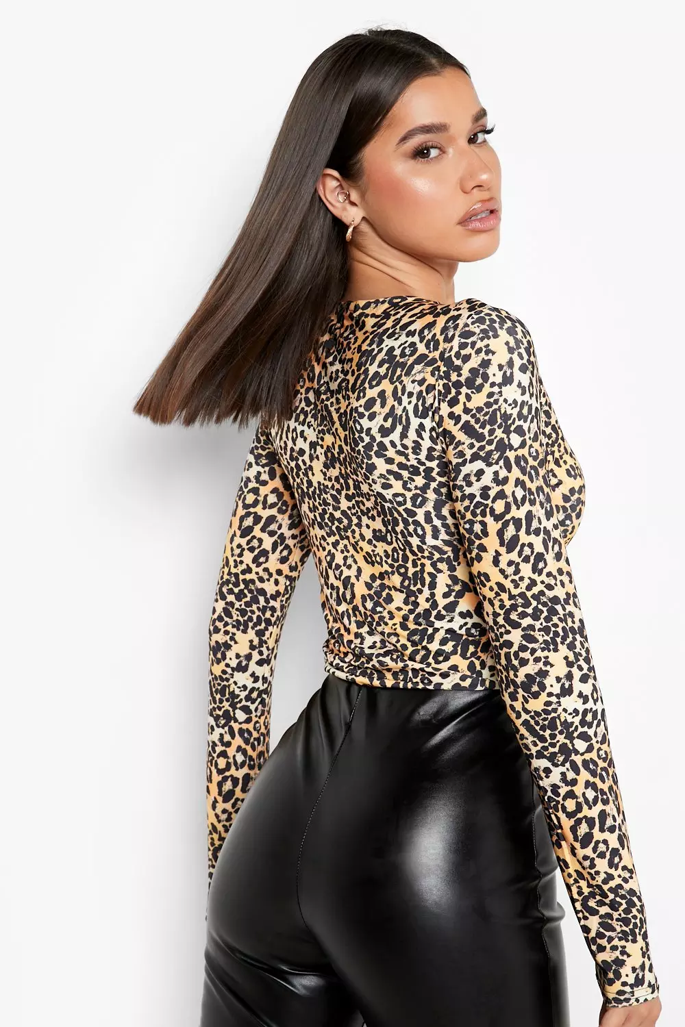 Leopard Double Slinky Long Sleeve Bodysuit