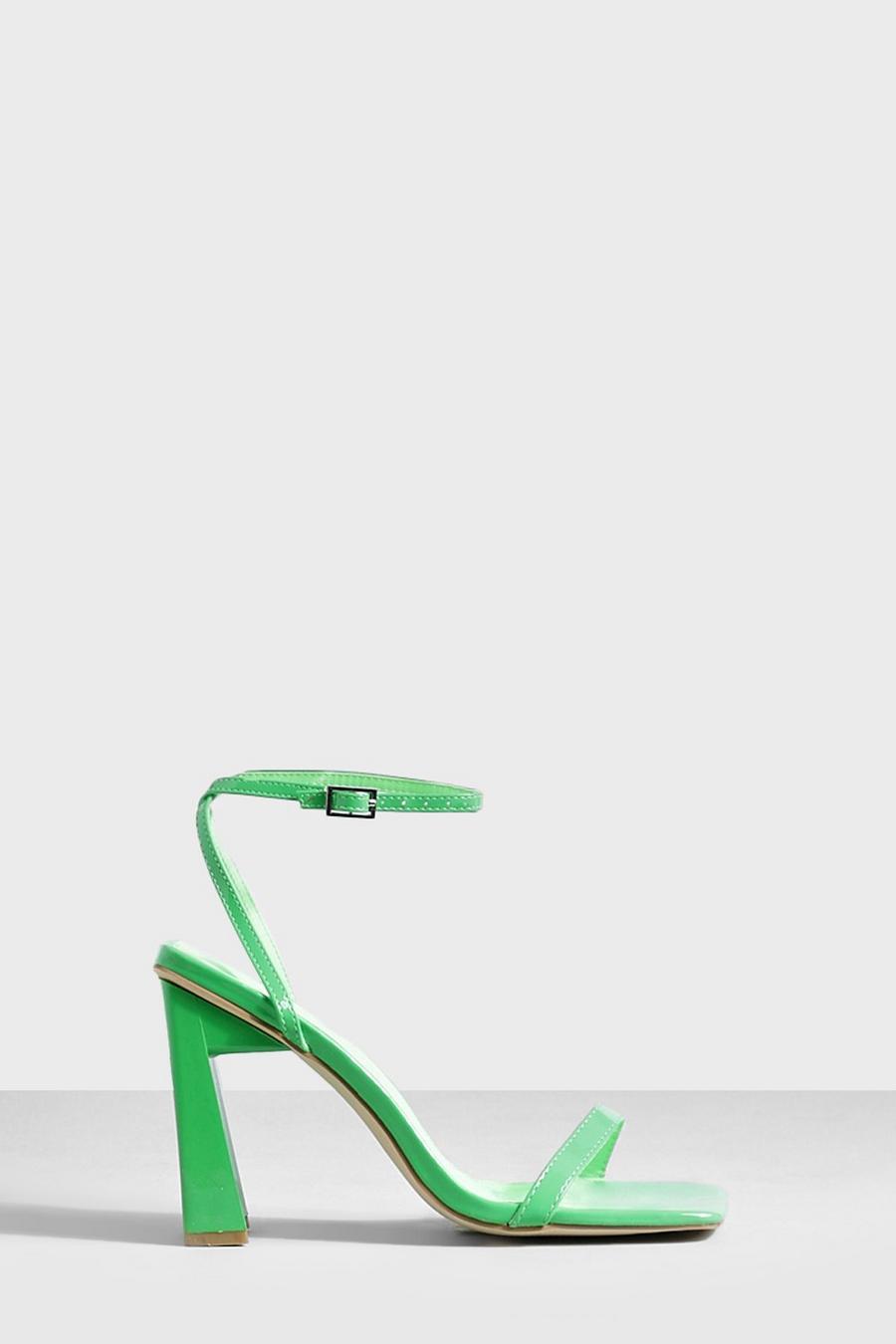 Green Sandaletter med fyrkantig tå