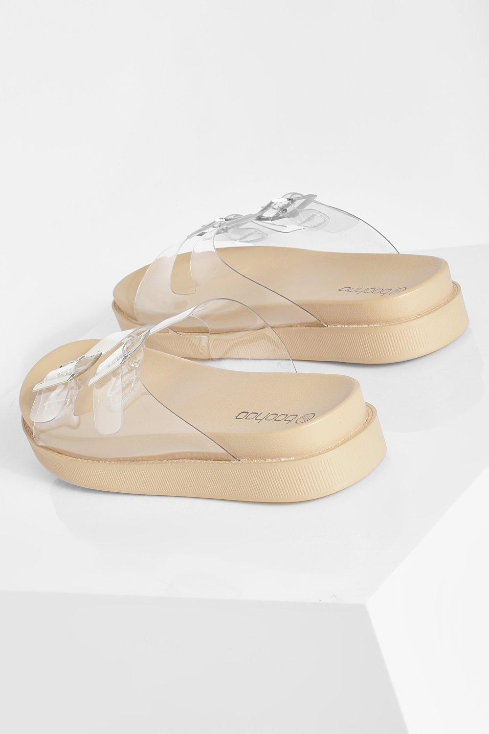 Sandalias transparentes de colores hot sale