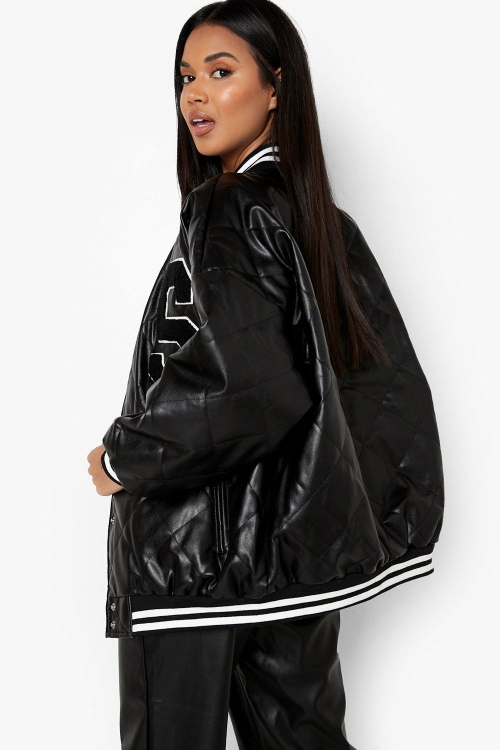 Women's Quilted Oversized Varsity Jacket