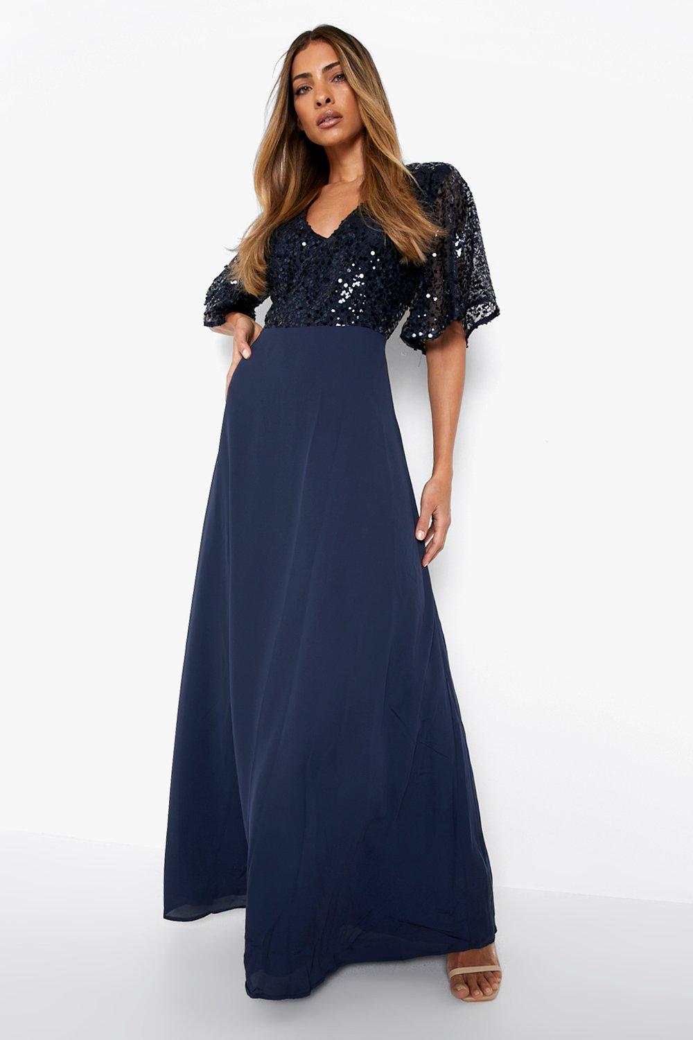 Navy maxi hot sale occasion dress