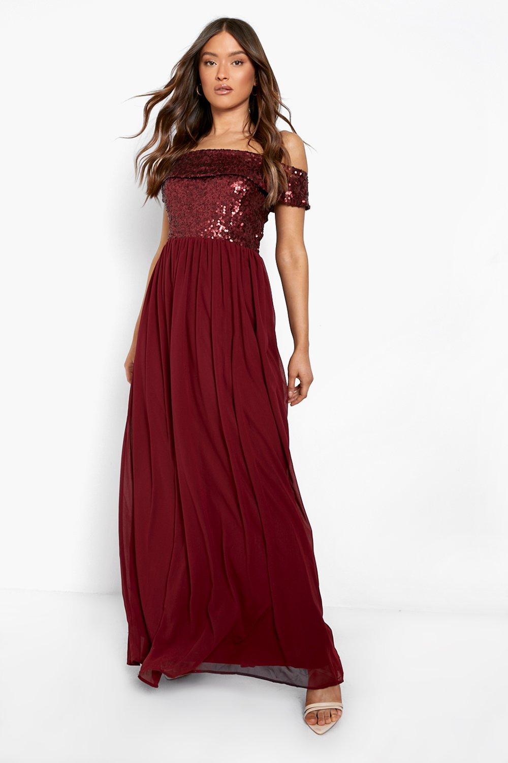 Berry sequin lace maxi hot sale dress