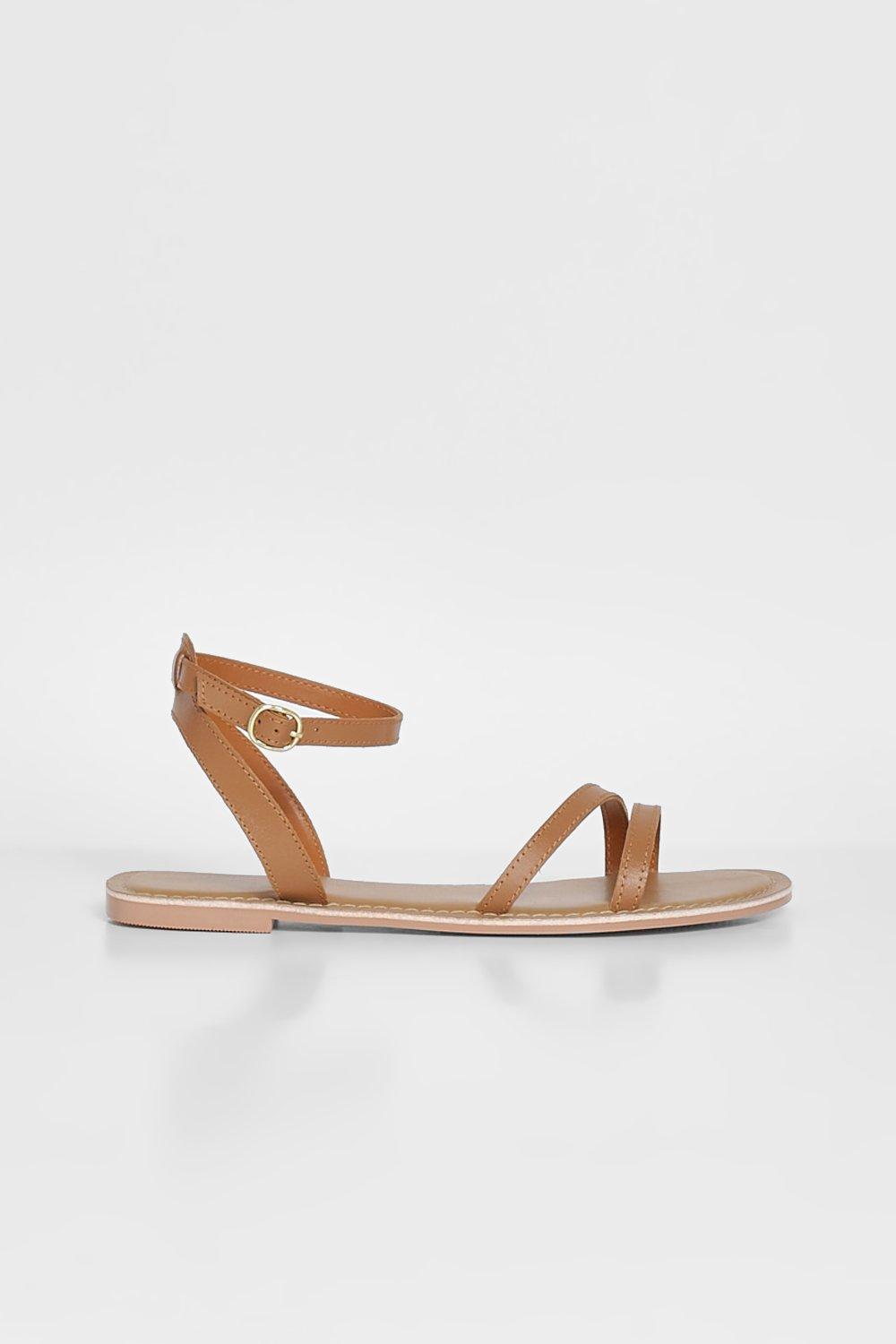 Leather 2 Part Sandals Boohoo UK