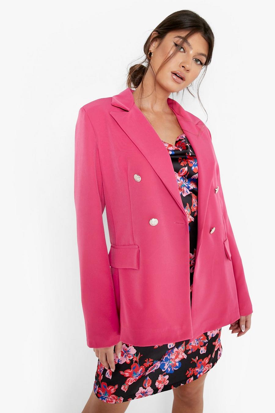 Hot Pink Colour Pop Tailored Blazer image number 1