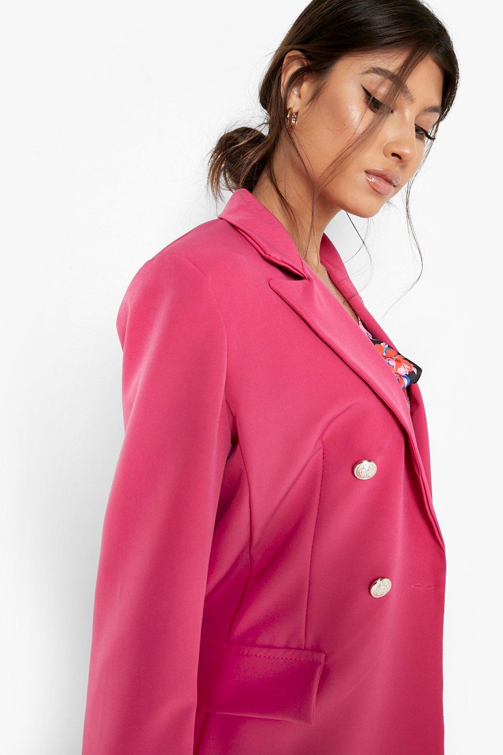 Boohoo pink cheap blazer