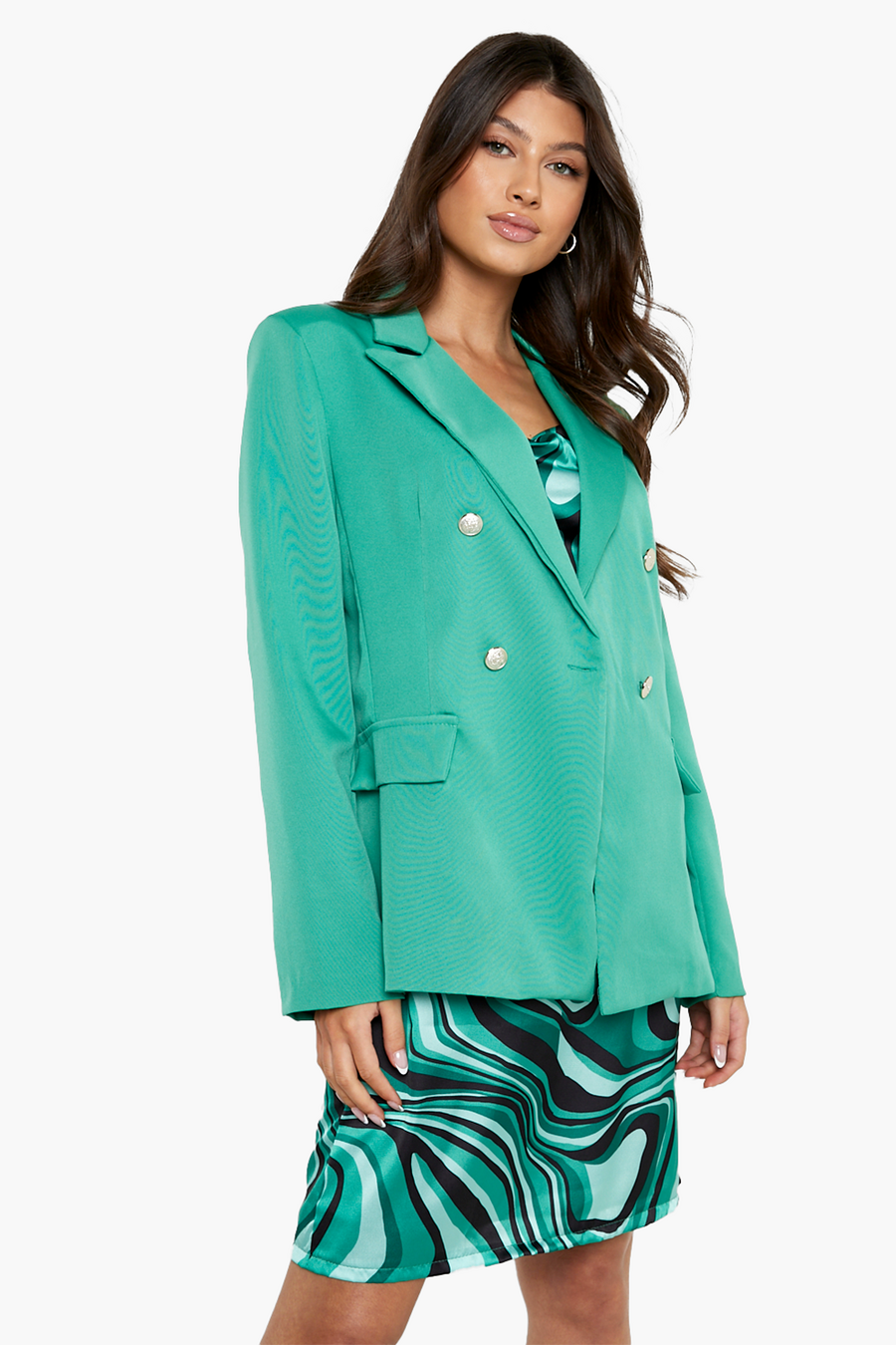 Bright Green Color Pop Tailored Blazer image number 1