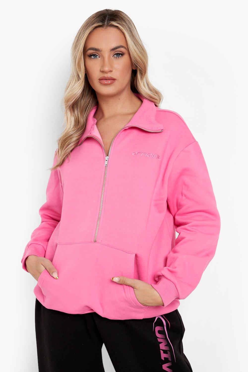 Pink quarter zip sales jacket