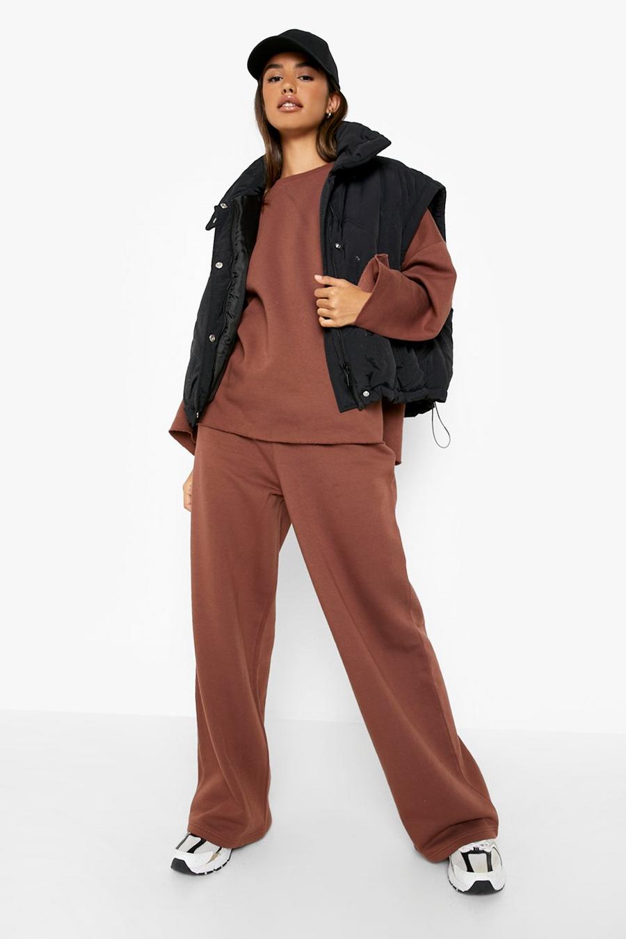 Chocolate brown Official Relaxed Fit Sweater Tracksuit