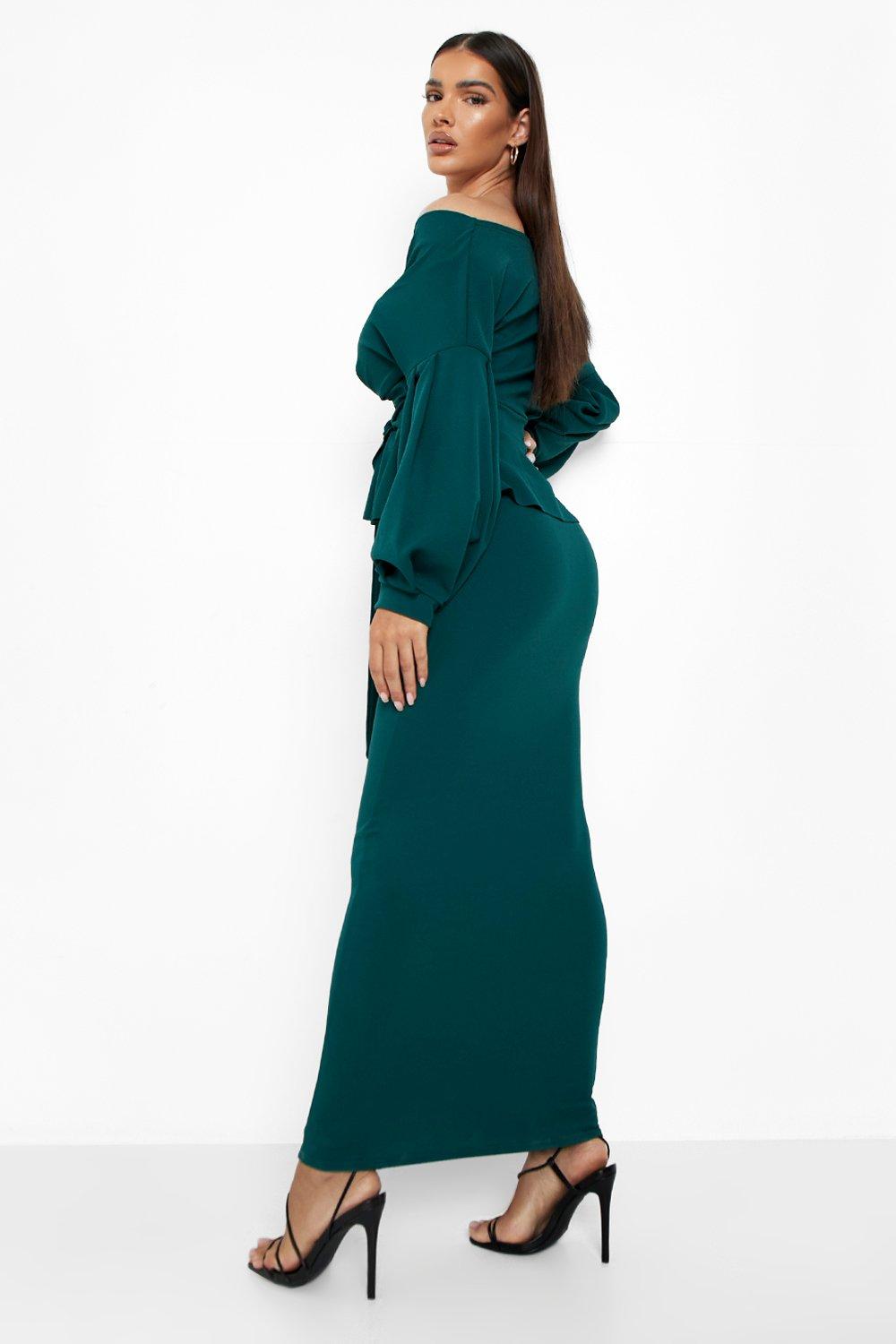 Mode Jurken Peplum jurken adl Peplum jurk groen casual uitstraling 