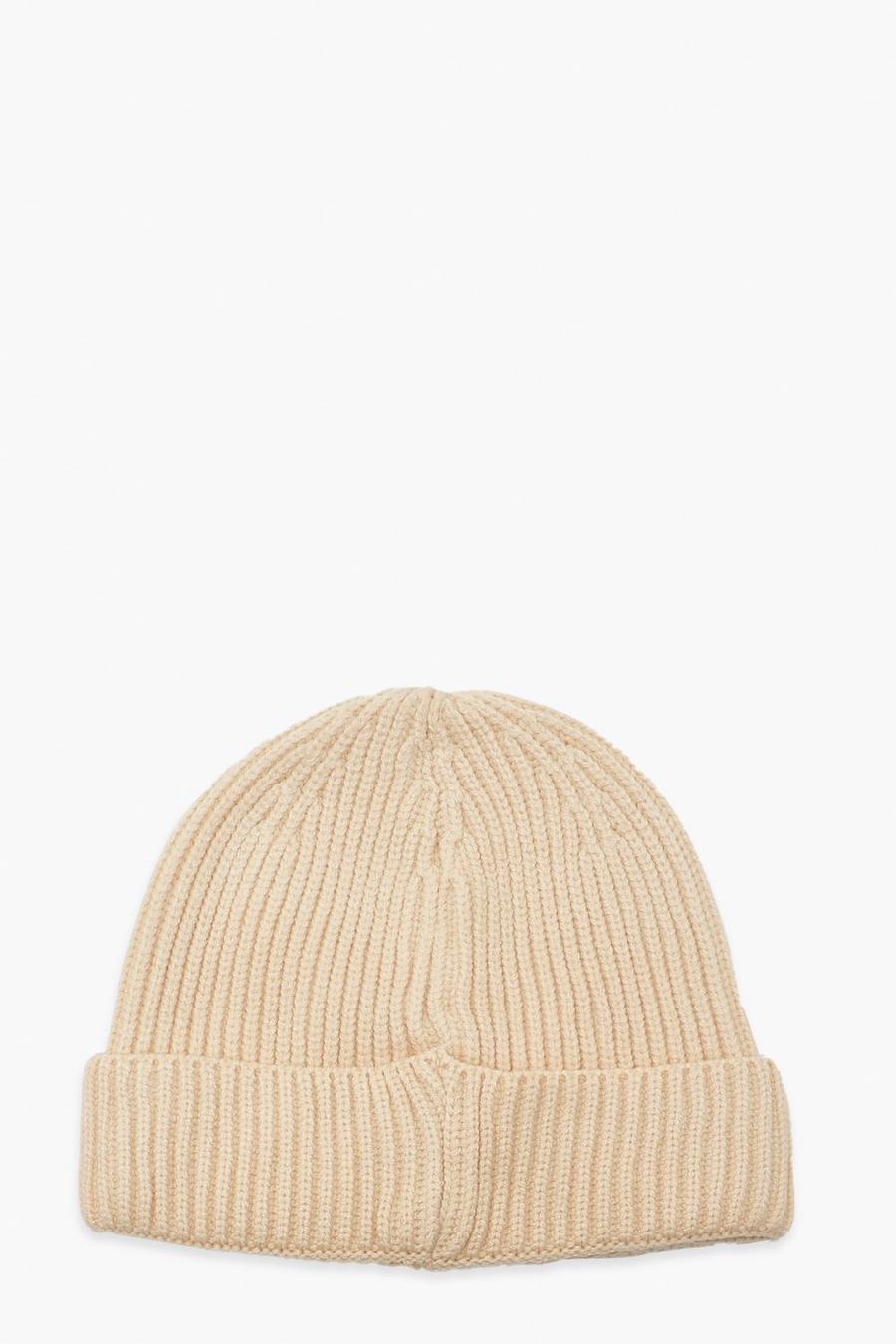 Oatmeal Ribbed Beanie image number 1