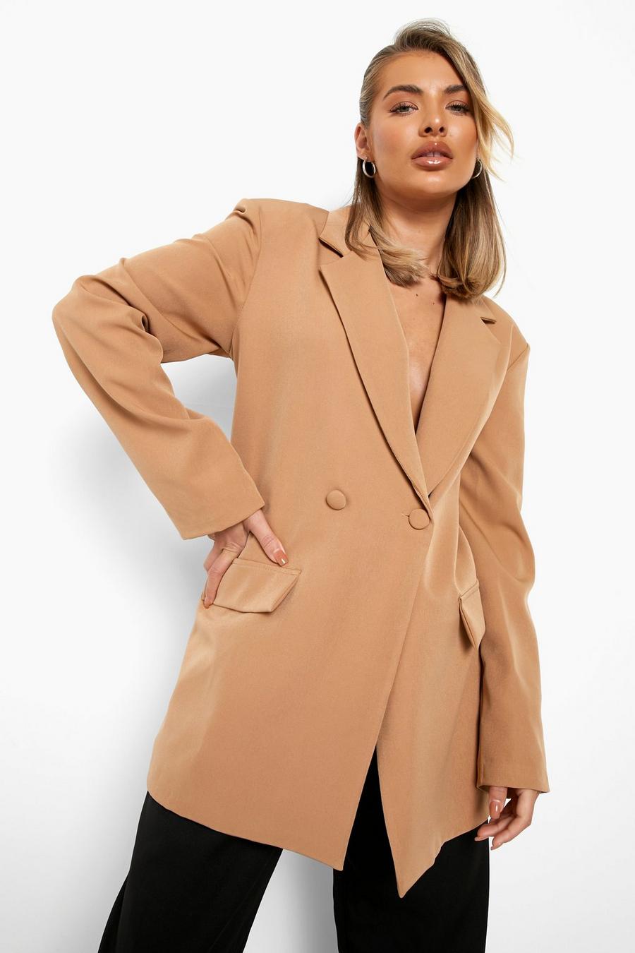 Camel Oversized Relaxed Fit Blazer image number 1