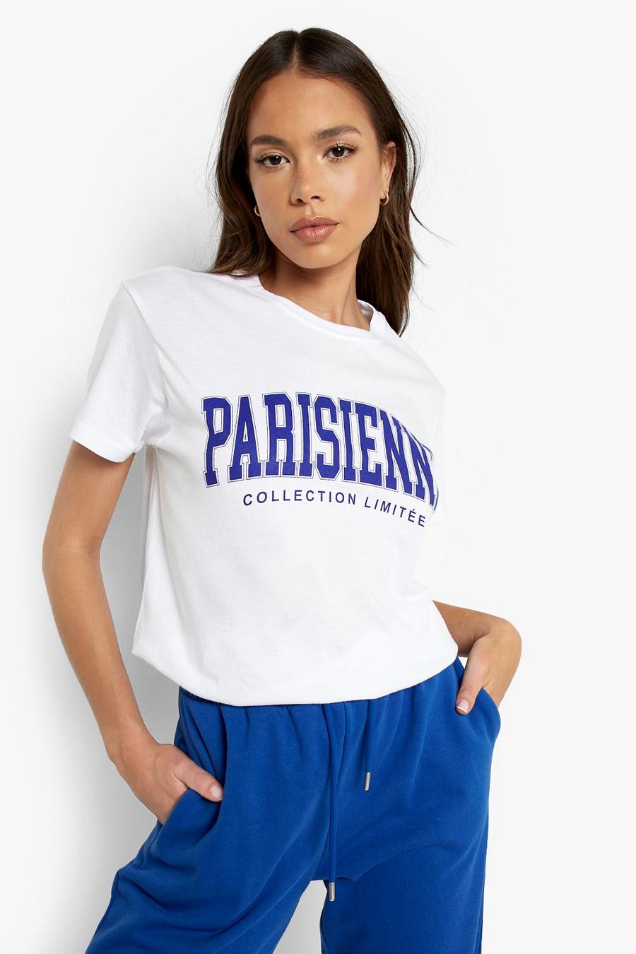 T-Shirt mit Parisienne Print, White image number 1