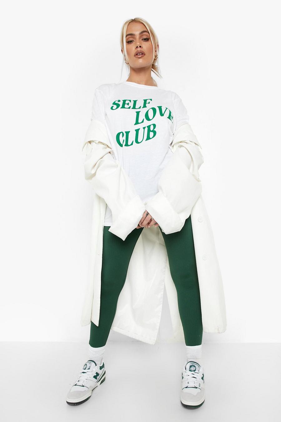 White Self Love Club T-shirt image number 1