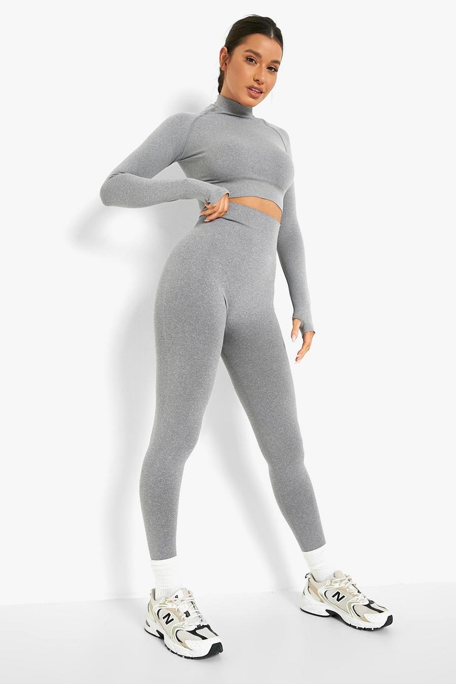 Grey marl Sömlösa leggings
