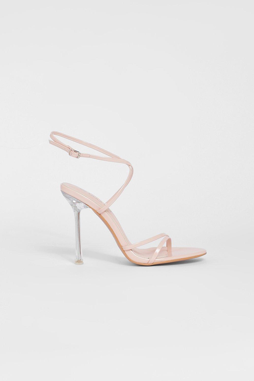 Sandales talon transparent boohoo