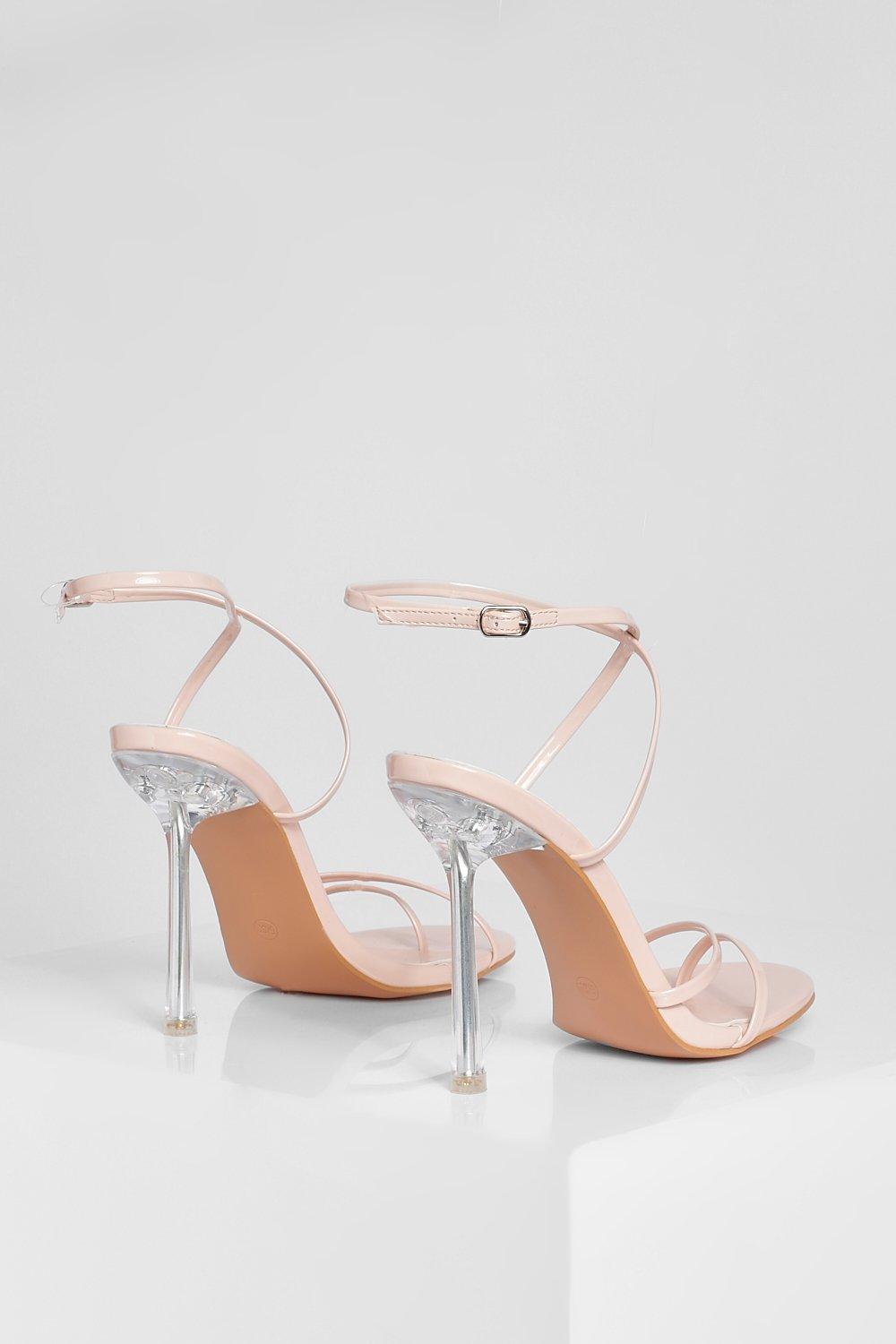 Clear Heel Crossover 2 Part Sandal