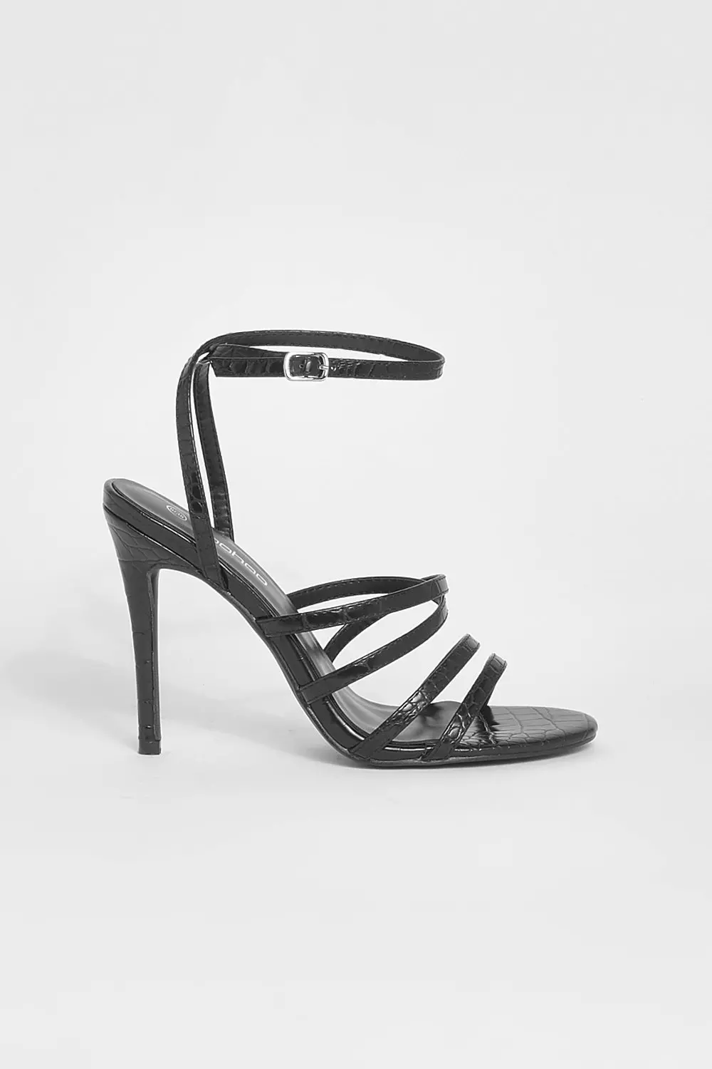 Black Multi Strap Croc Sandal alternative image