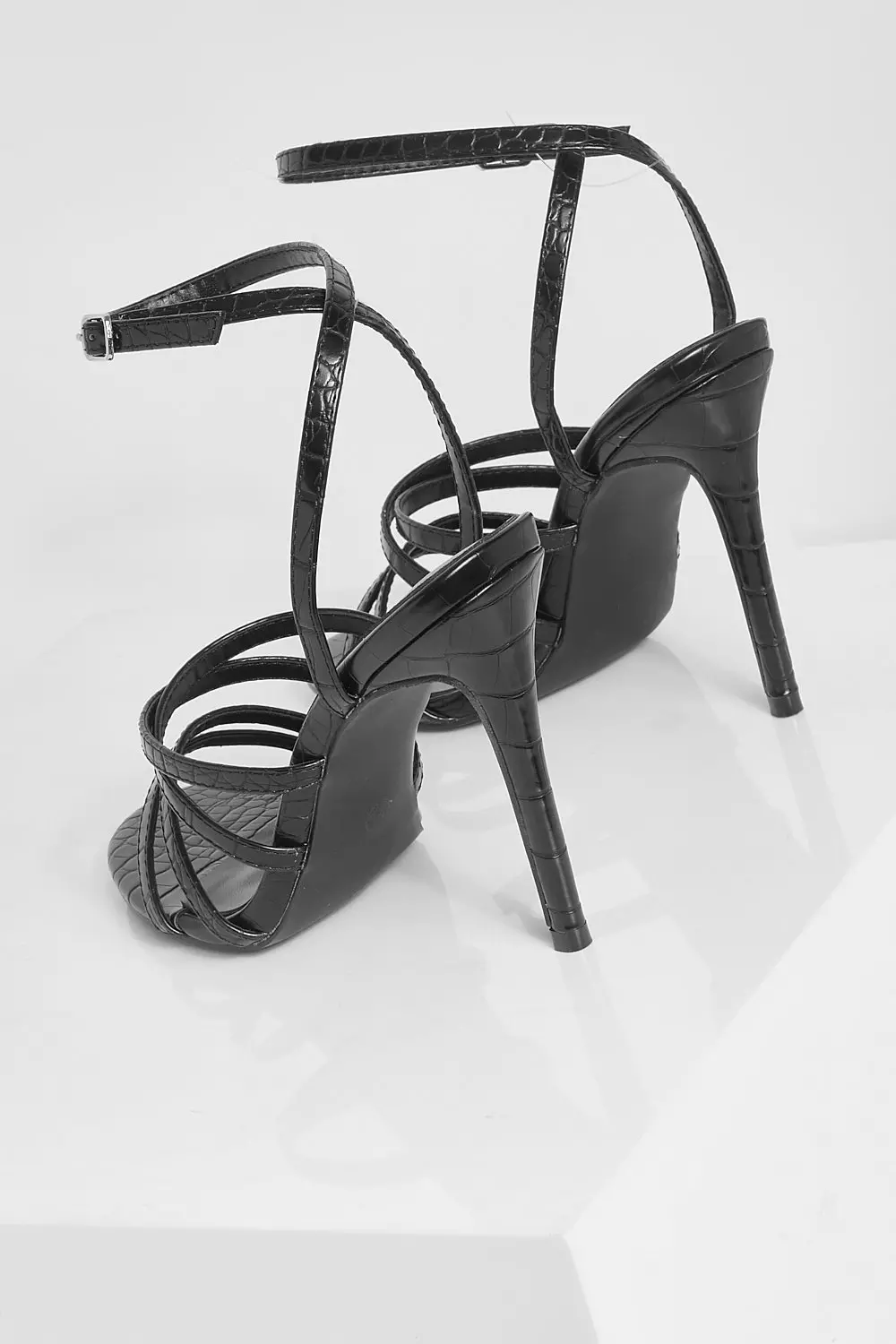 Black Multi Strap Croc Sandal alternative image