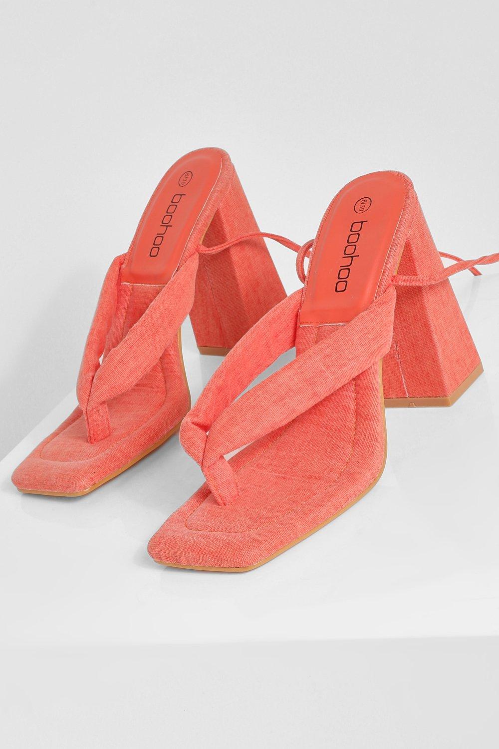 Boohoo hot sale orange heels