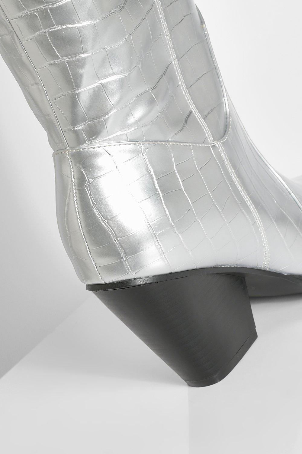 boohoo silver boots