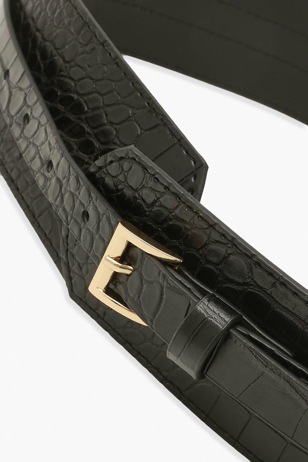 Ceinture effet croco boohoo FR