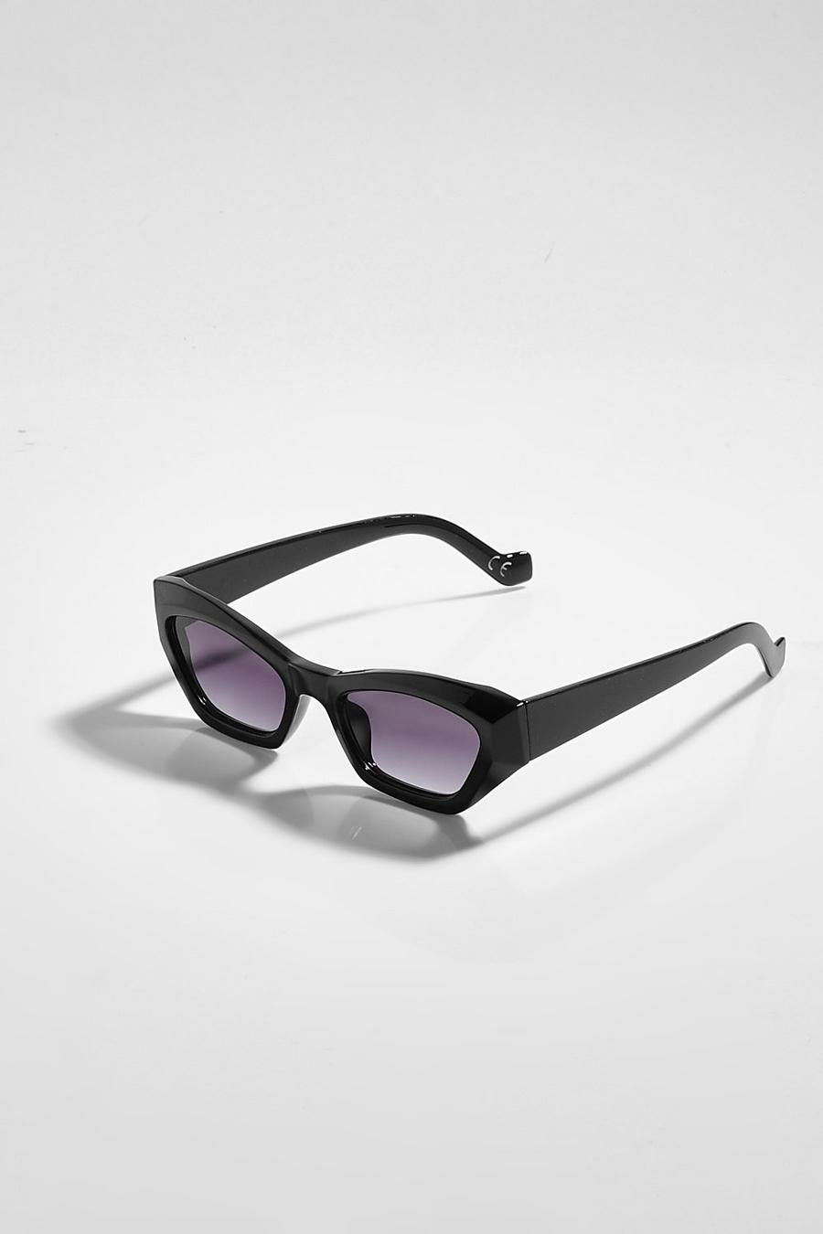 Kantige Sonnenbrille, Black