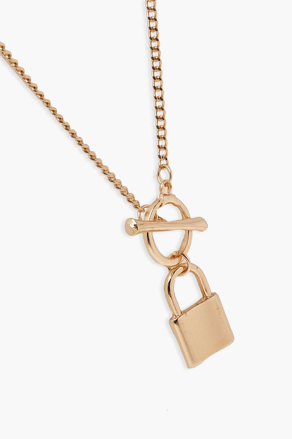 Chunky deals lock necklace