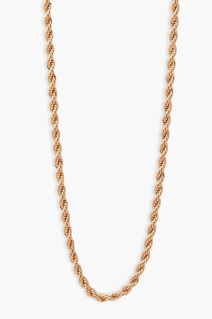 Gold Skinny Rope Twist Necklace image number 1