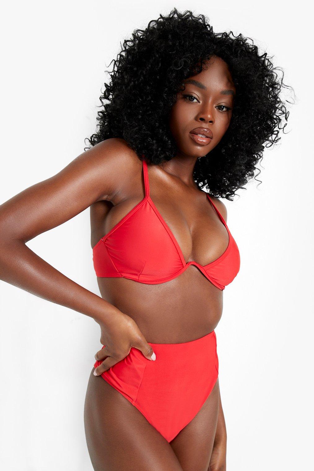 Haut de tankini de bain armatures - ROUGE