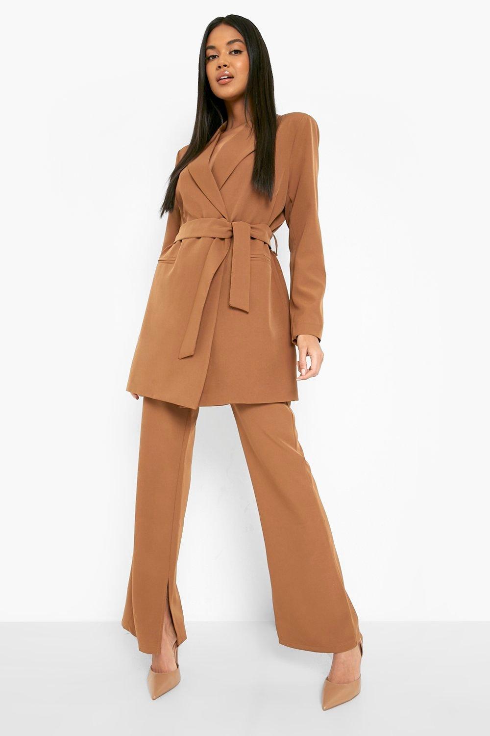 womens straight leg suit trousers