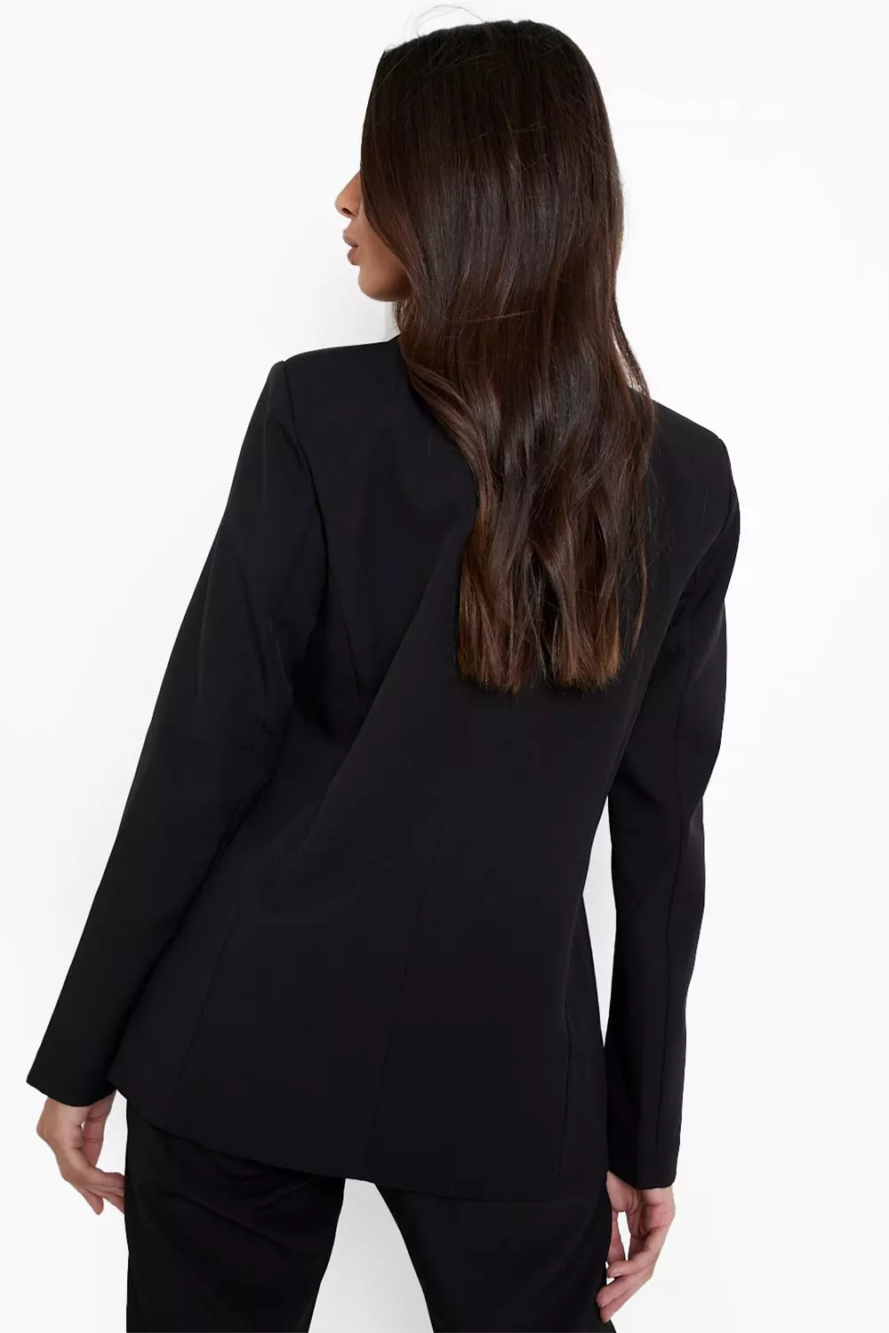 Black Gold Button Double Breasted Blazer alternative image