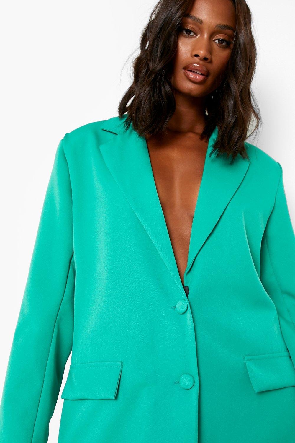 Oversized single-breasted blazer