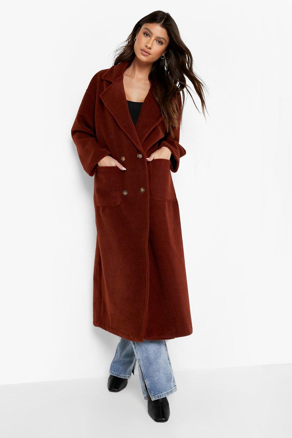 Rust deals longline coat