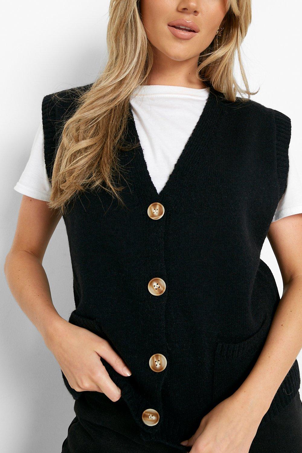 Sleeveless hot sale cardigan vest