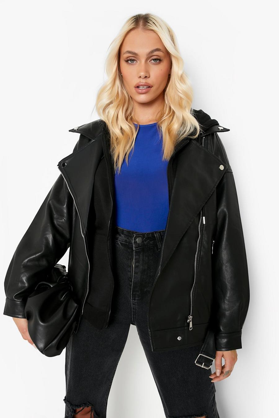 Faux Leather Jackets | Leather Look Jackets | boohoo UK