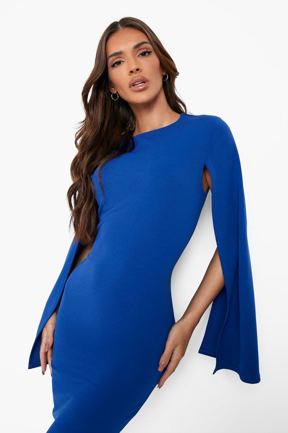 Boohoo cape hot sale dress