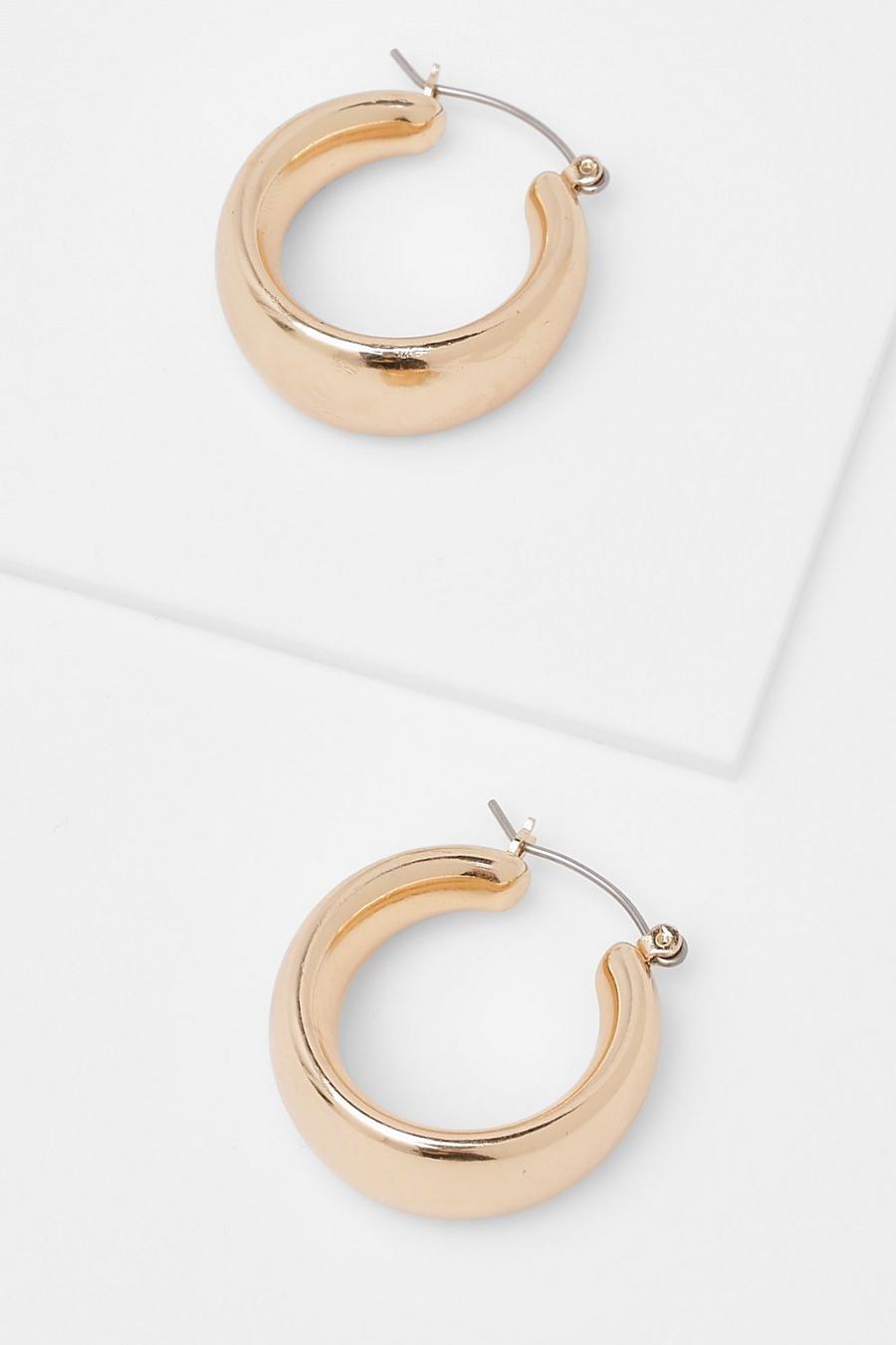 Chunky Gold Mini Hoops image number 1