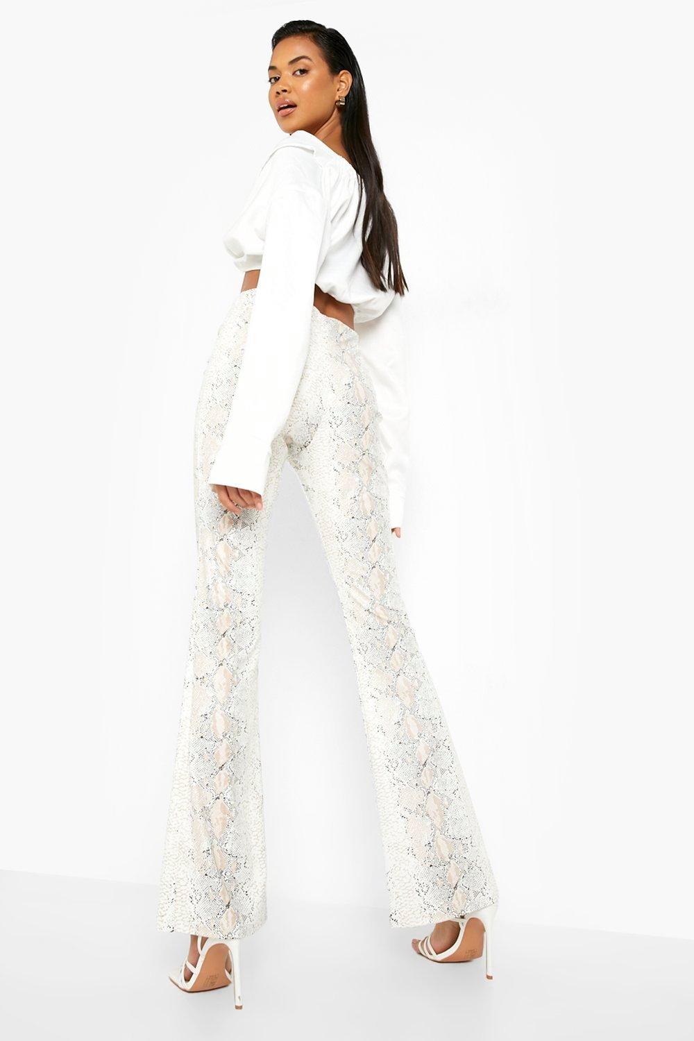 flared trousers snake print