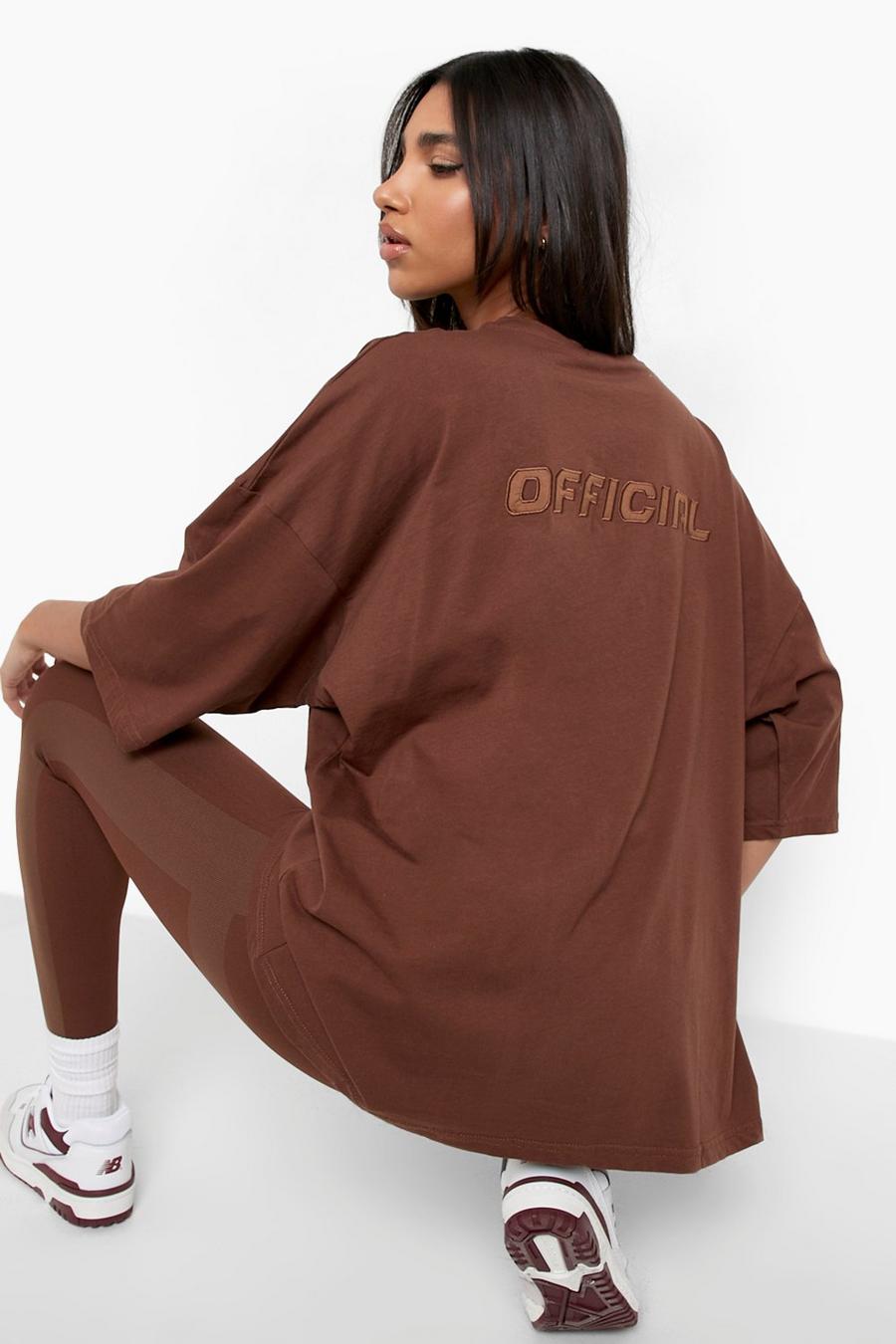 Oversize Active T-Shirt, Chocolate image number 1