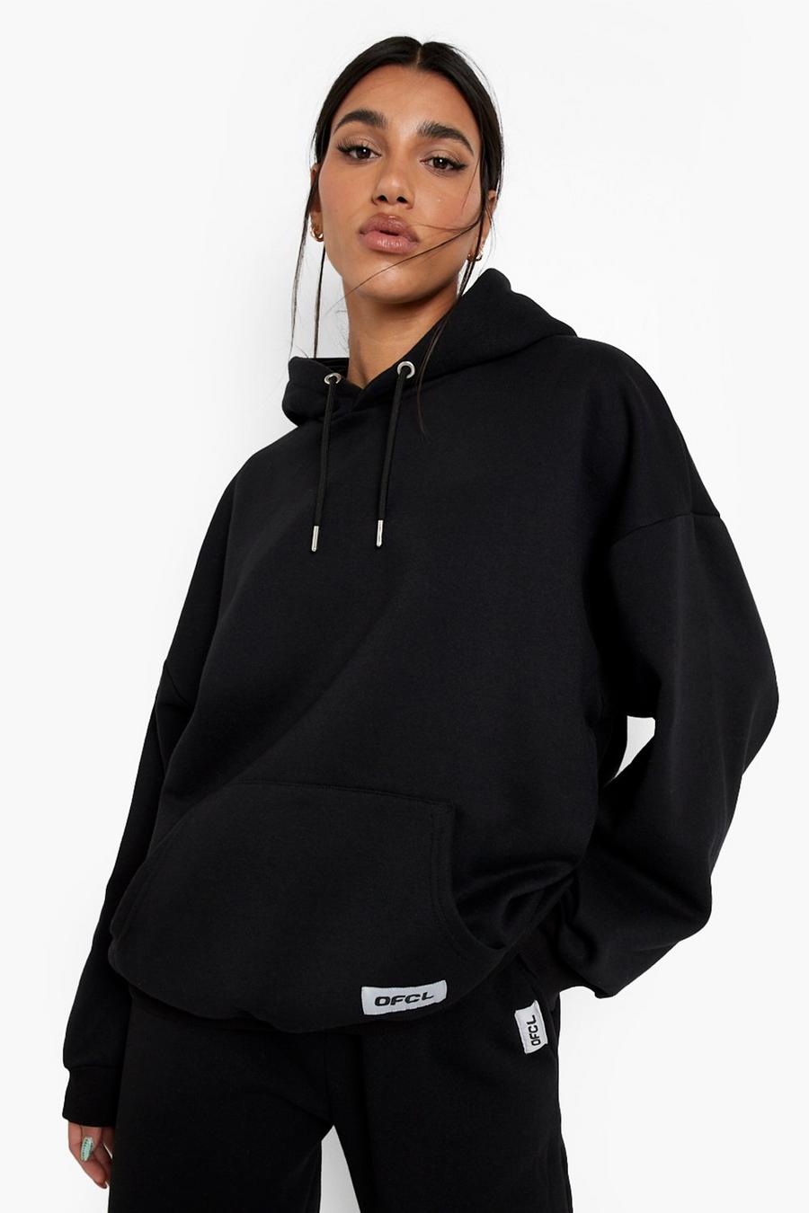 Black Heavyweight Oversized Active Gym Hoody image number 1