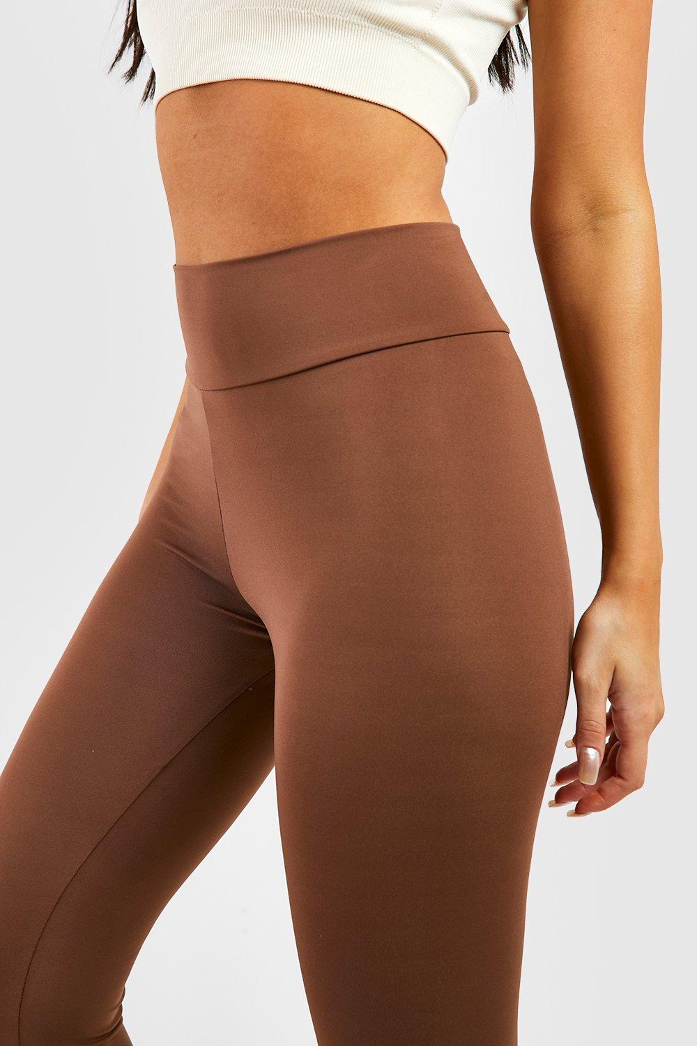 Compression Leggings for Women - Cool Brown