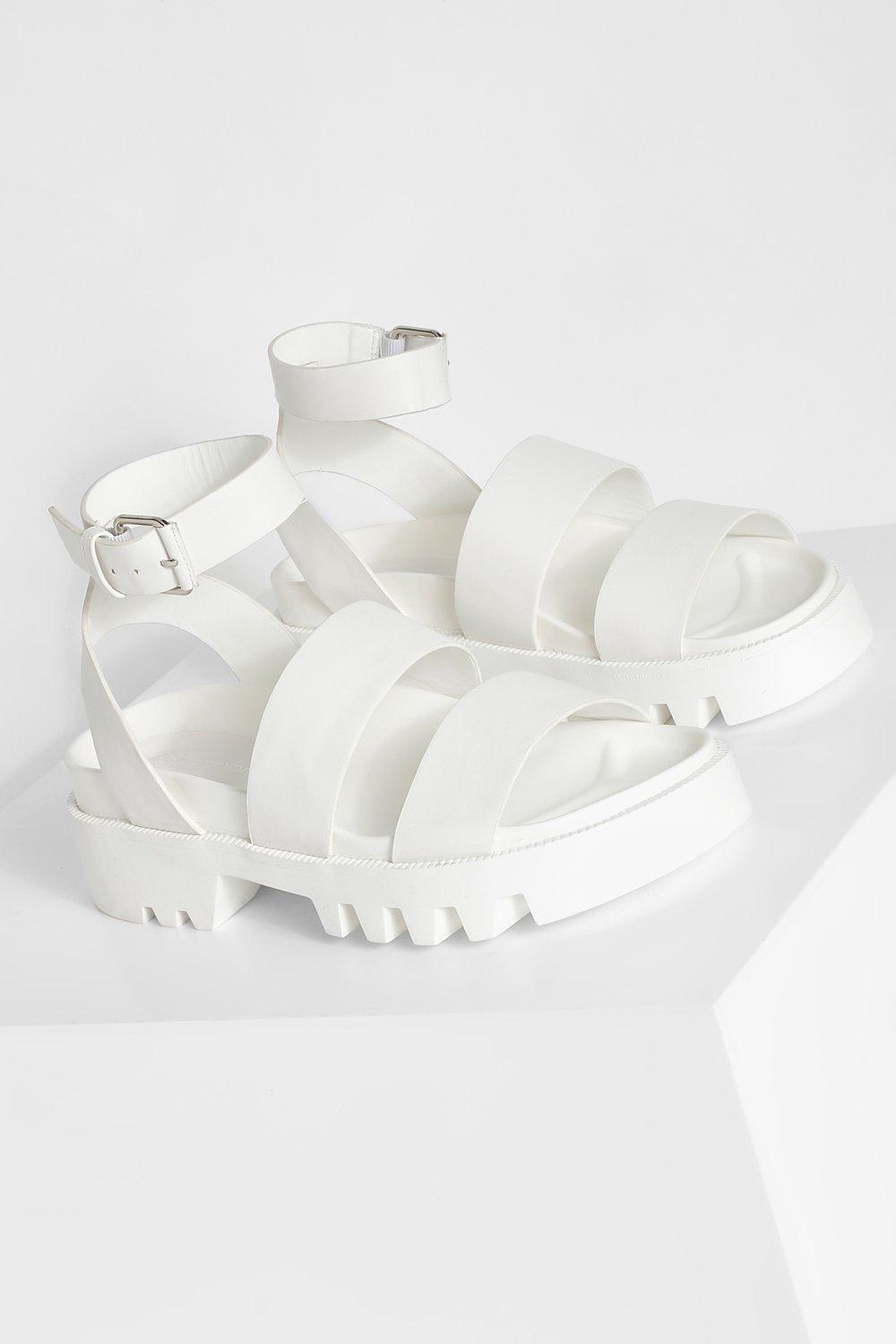 Boohoo white online sandals