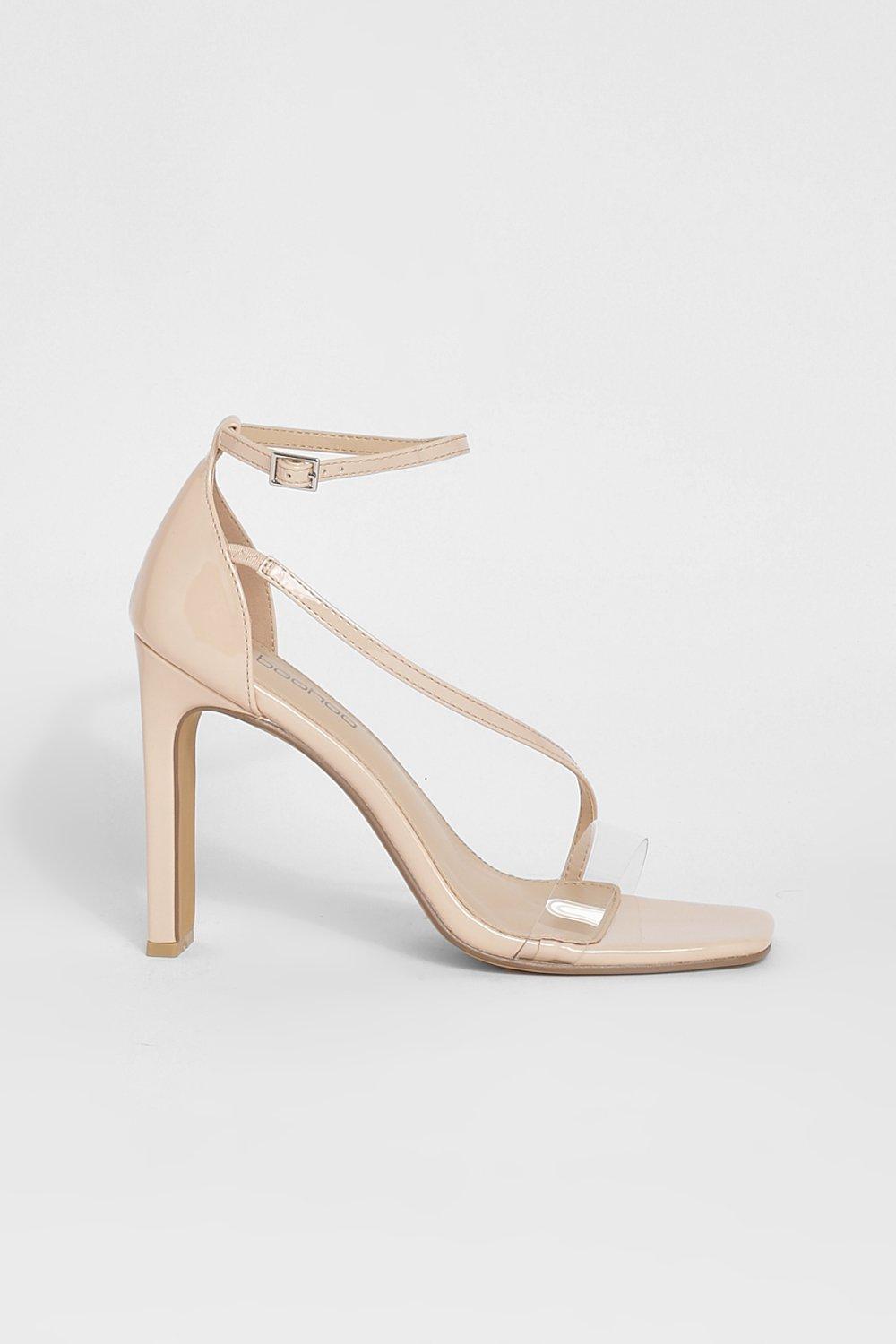 Wide Fit Clear Asymmetric Sandal