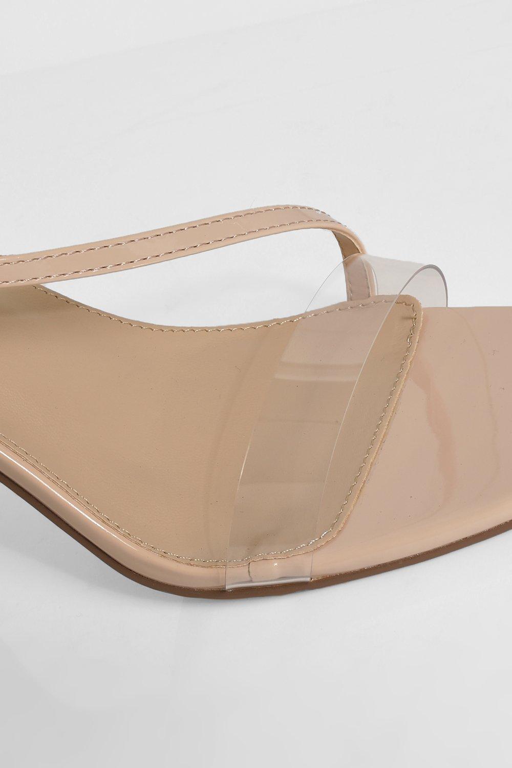 Wide fit outlet perspex sandals