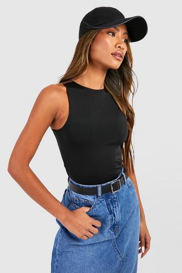 Black Slinky Racer Bodysuit