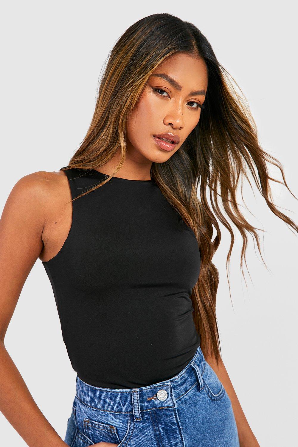 Black Slinky Racer Bodysuit