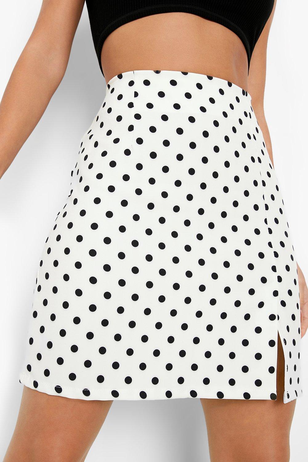 Polka dot skirt outlet boohoo