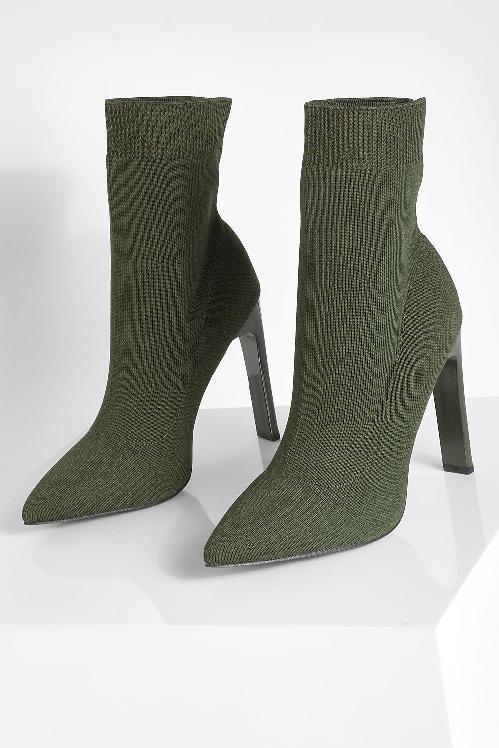 Pointed Toe Knitted Sock Boots boohoo NZ