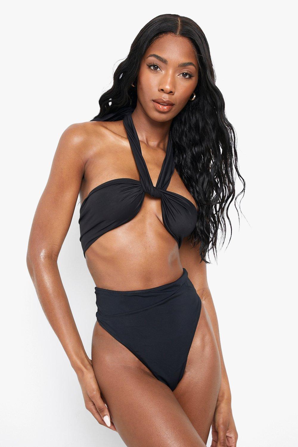 Top de bikini style bandeau attaches multi position boohoo