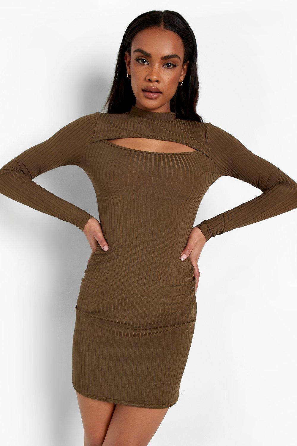 Turtleneck cut out outlet dress